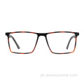 Design de moda quadrada vintage TR90 óculos ópticos quadro